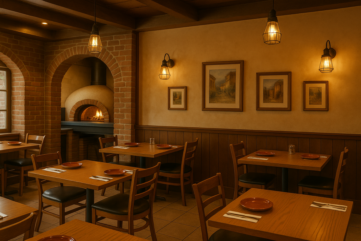 L'intérieur de notre pizzeria